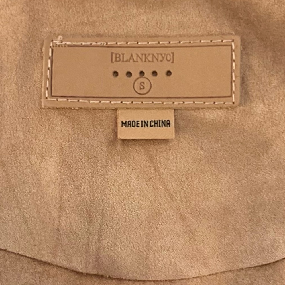 BLANKNYC Drape Front Suede moto Jacket blazer coat - Picture 7 of 16